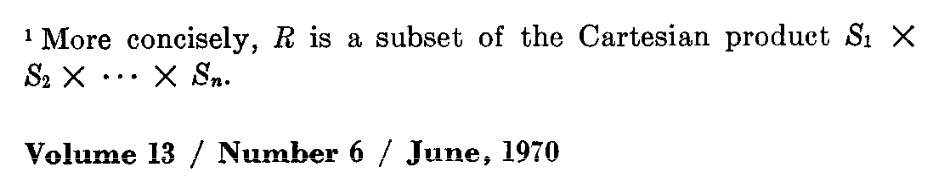 Codd's Footnote Codd's Footnote